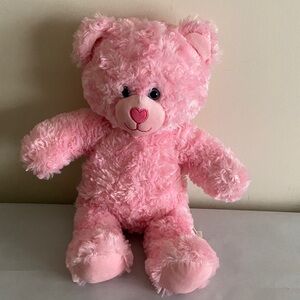 Build-A-Bear Pink Cuddles Teddy Bear blue eyes excellent condition BABW